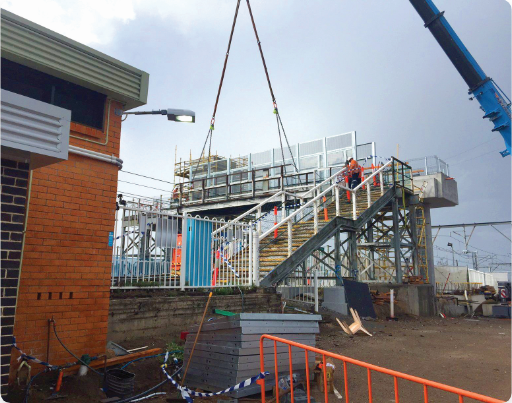 Construction on the bridge